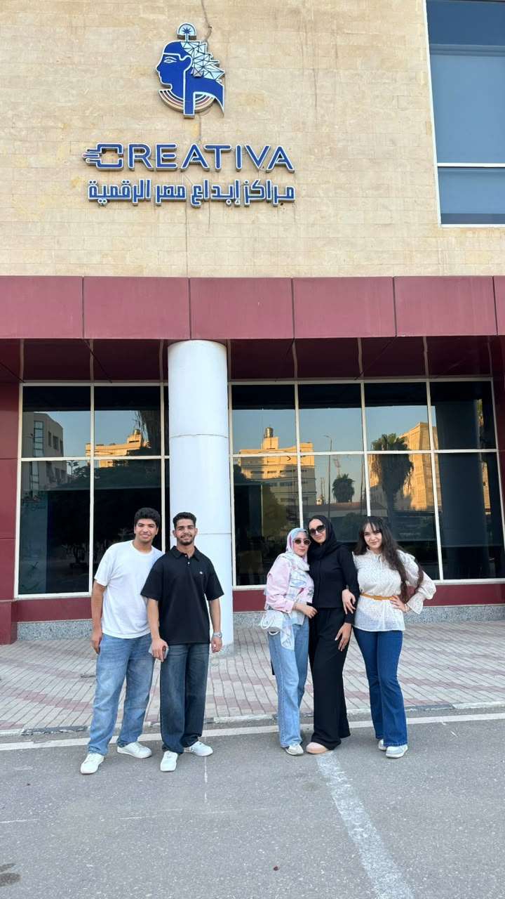 The five-person MedFlow team at Creativa Egypt